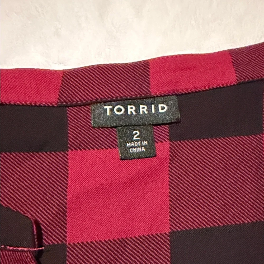 Torrid black/berry plaid dress - Picture 4 of 5